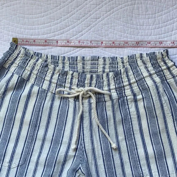 Roxy Oceanside Stripe Flared Linen Pants M NWT - Picture 9 of 16